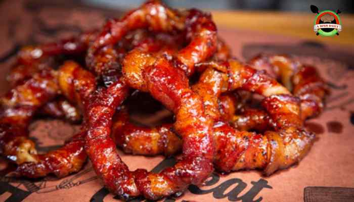 Irresistible BBQ Bacon Wrapped Onion Ring Recipe with a Chocolate Twist